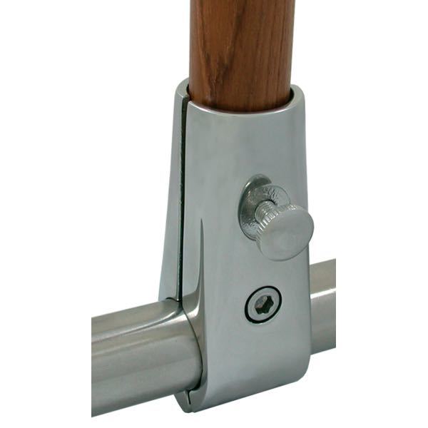 Flaggstĺngshĺllare Ř: 25mm RF-stĺl monteras pĺ räcke