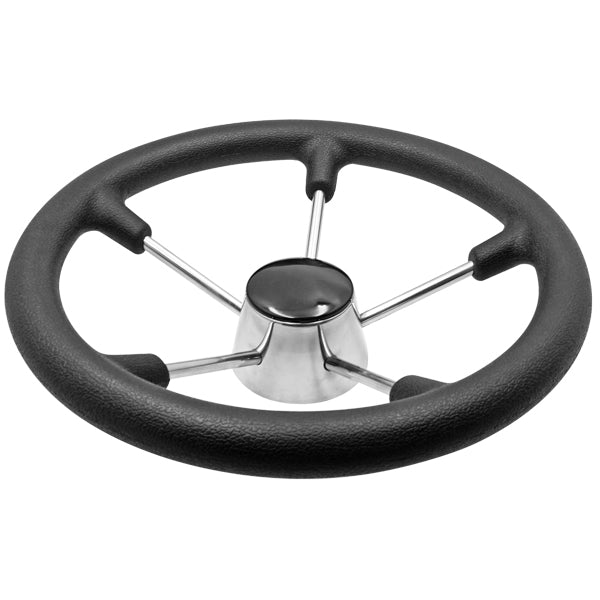 Stĺlratt AISI 316 stĺl med svart soft grip Ř28 cm