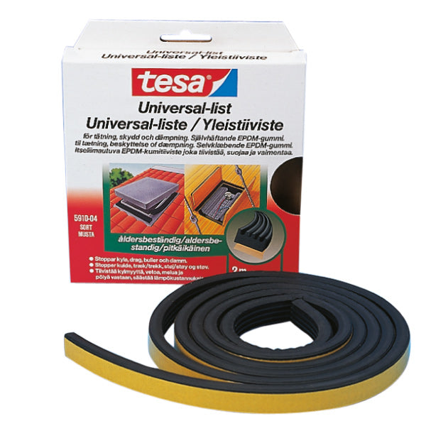 Självhäftande epdm-gummilist 10x5 mm 5 m