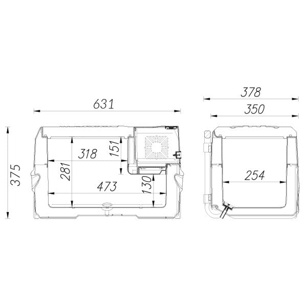 1852 kylbox med kompressor, 30 L