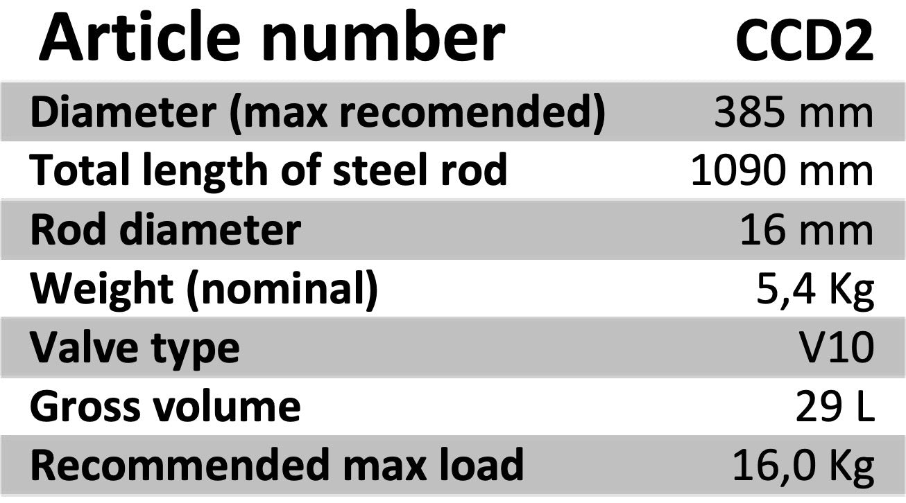 Boj CCD2 Polyform uppblåsbar lång teln röd