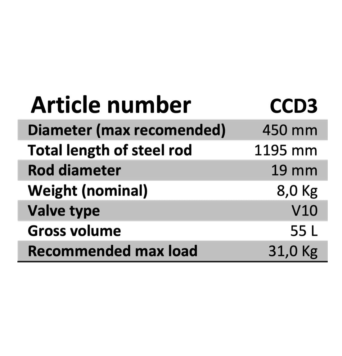 Boj CCD3 Polyform uppblåsbar lång teln röd