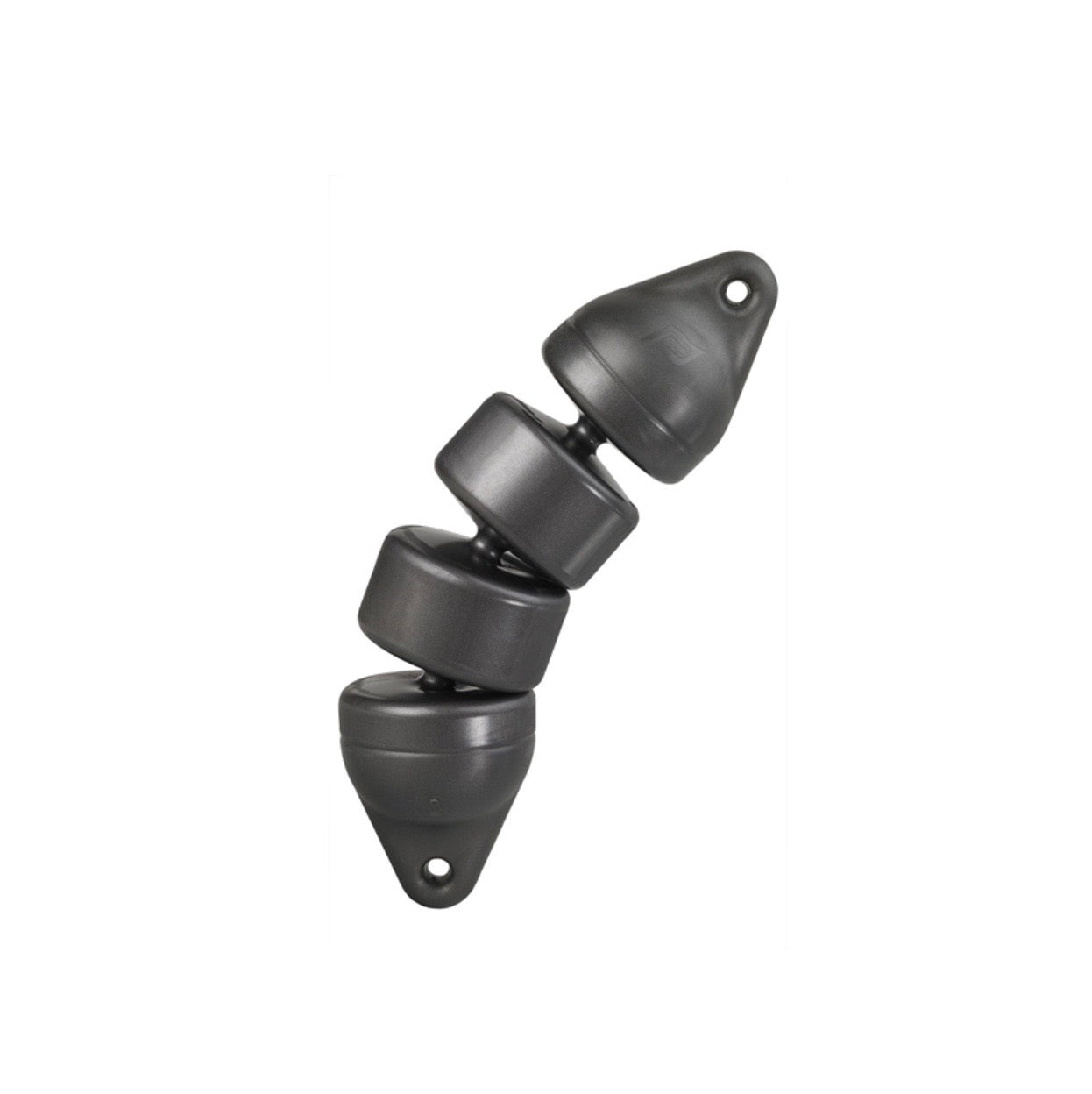 Gummibåtsfender svart med lina 12x48cm