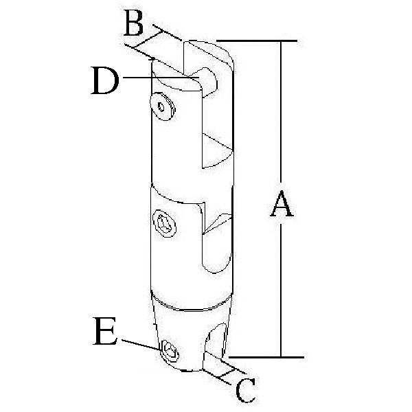 Ankarlänk med vikbara leder till kätting