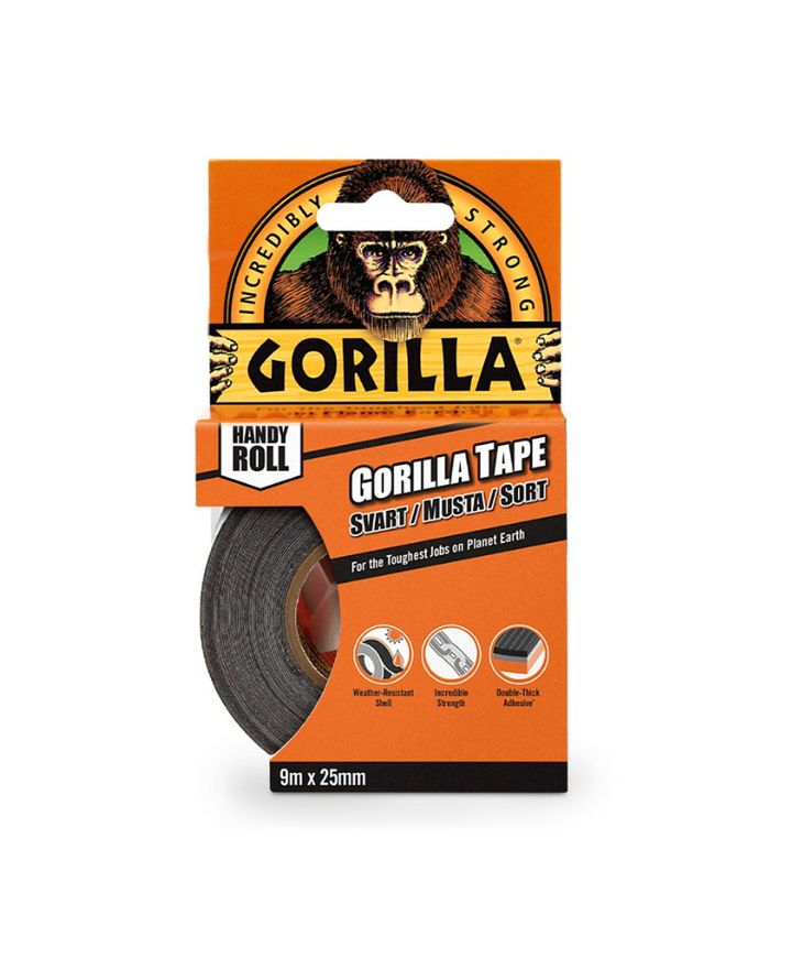 Gorilla Tape – Svart 9m x 25mm