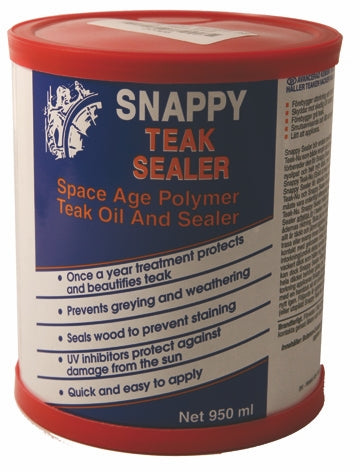 Snappy teak sealer