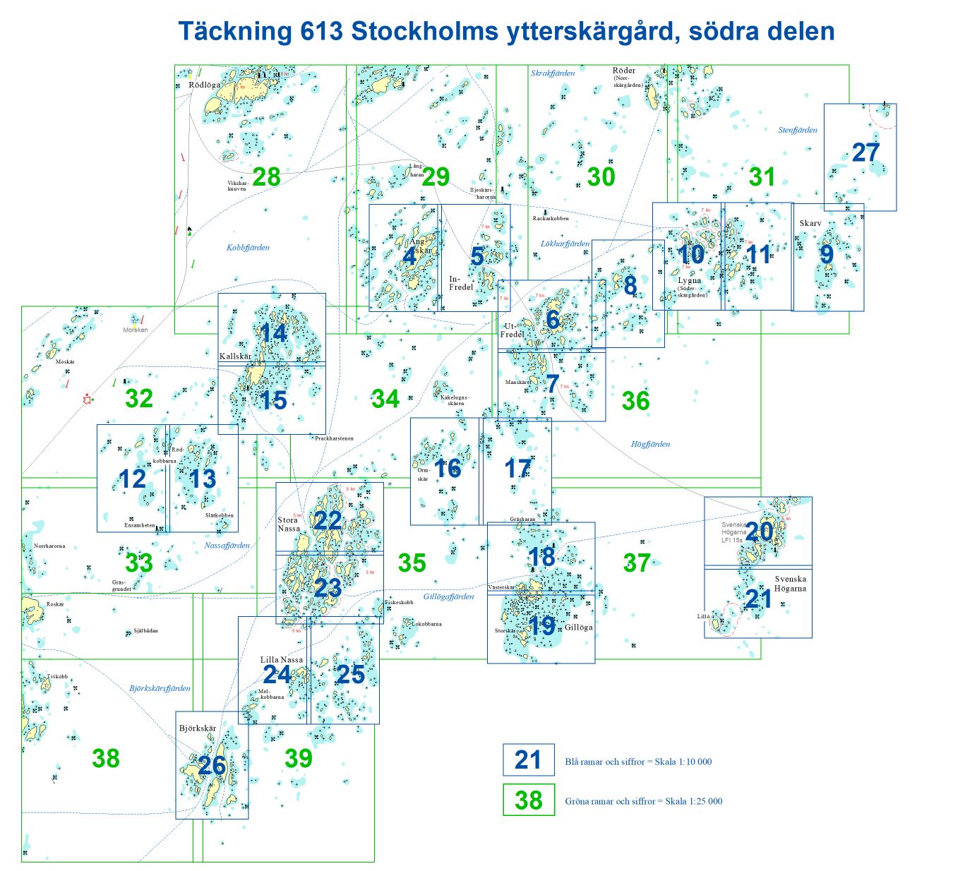 Hydrographica 613 Stockholms ytterskärgård – södra delen