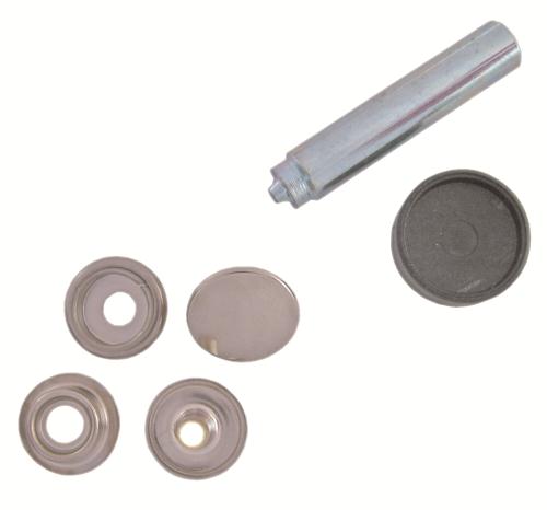 Tryckknappar till kapell 10st med stans och dyna