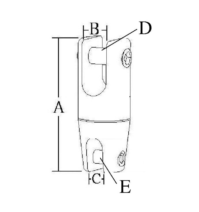 Ankarlänk till kätting Swirvlande Rostfri