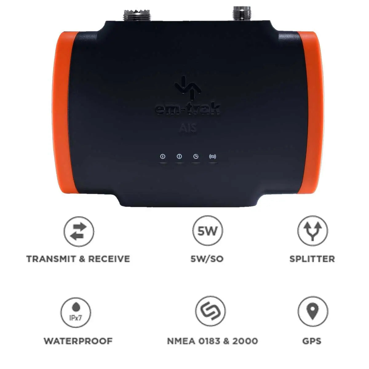 Em-trak B953 AIS Transponder 5W med Splitter