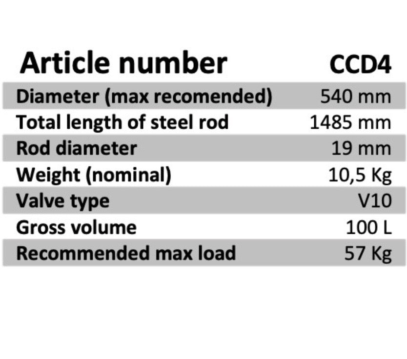 Boj CCD4 Polyform uppblåsbar lång teln röd