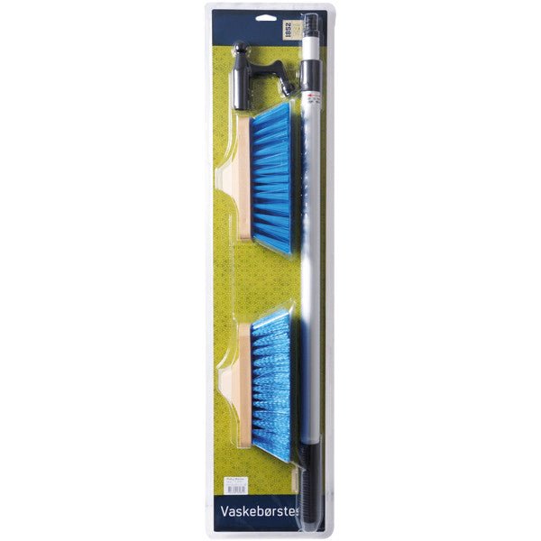 Borstset för båt – med båtshake, 2 tvättborstar och teleskopskaft