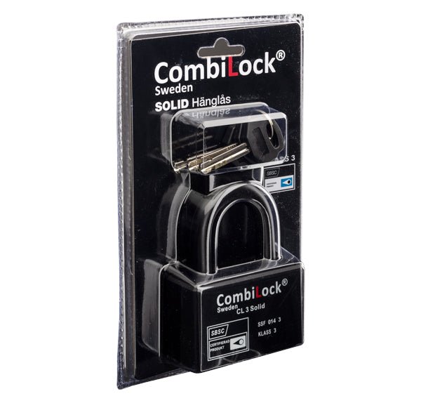 Combilock hänglås Solid kl.3