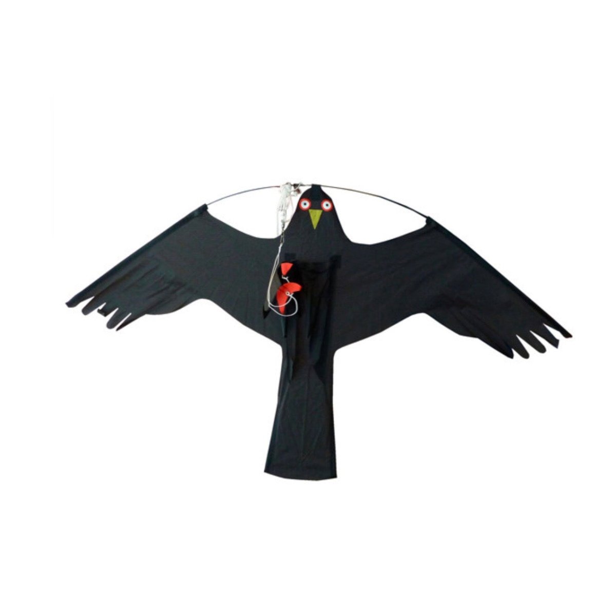 Fågelskrämma drake med 6m glasfiberspröt + 5m lina