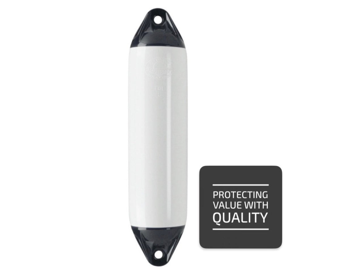 Fender Polyform F serien, vit med svart topp