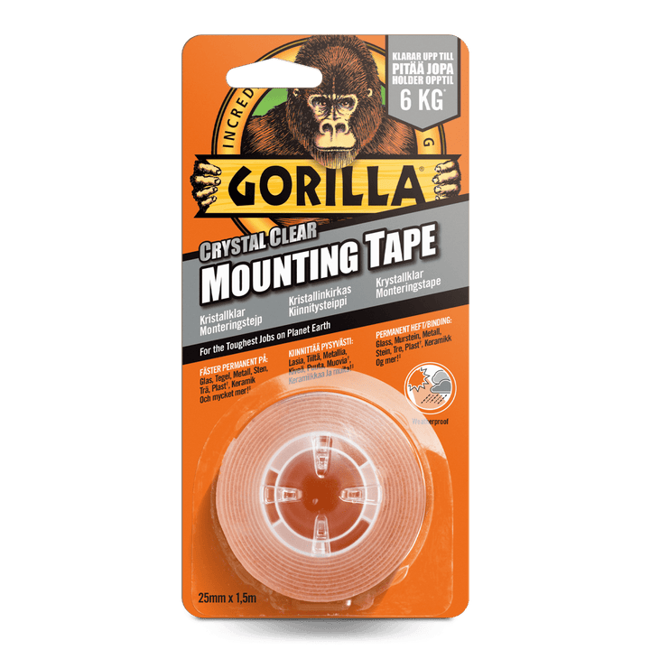 Gorilla Monteringstejp – Transparant Dubbelhäftande