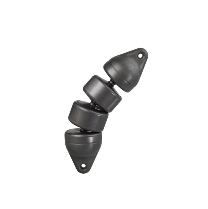 Gummibåtsfender svart med lina 15 x 60 cm