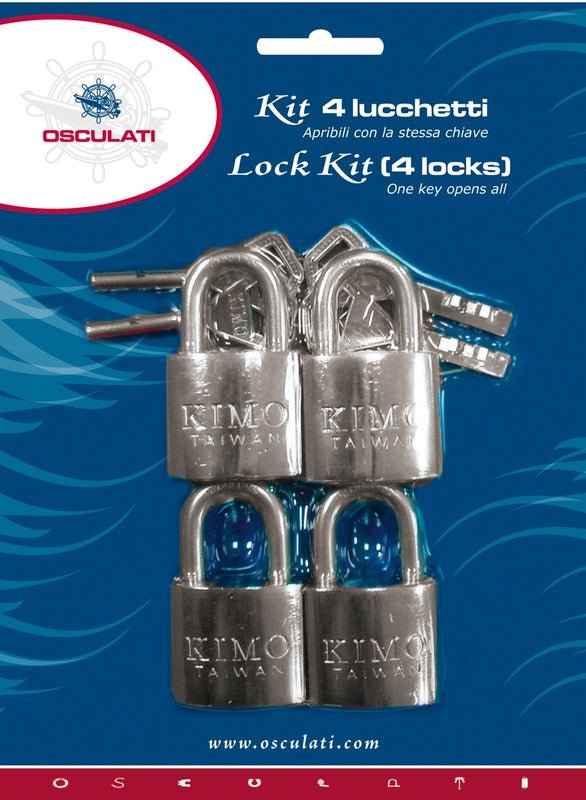 Hänglås 4st med samma nyckel Rostfritt