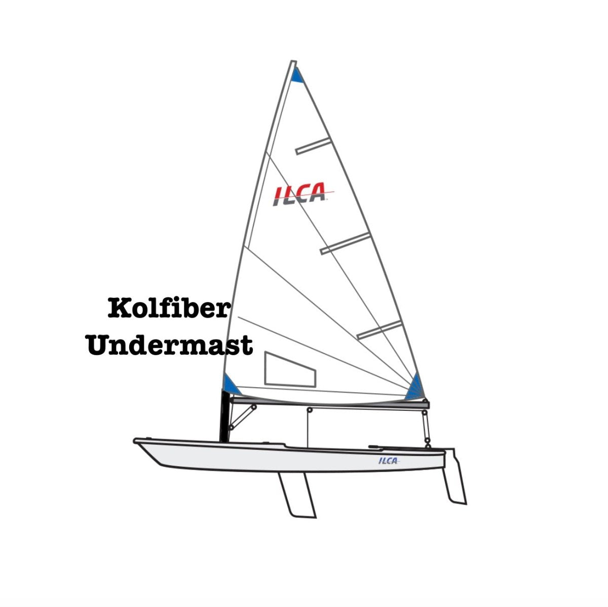 ILCA 6 - Element Six Kolfiber över och Undermast!