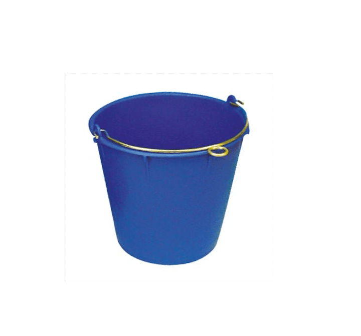 Kraftig 7 l - pyts blå med galvaniserad handtag med ögla