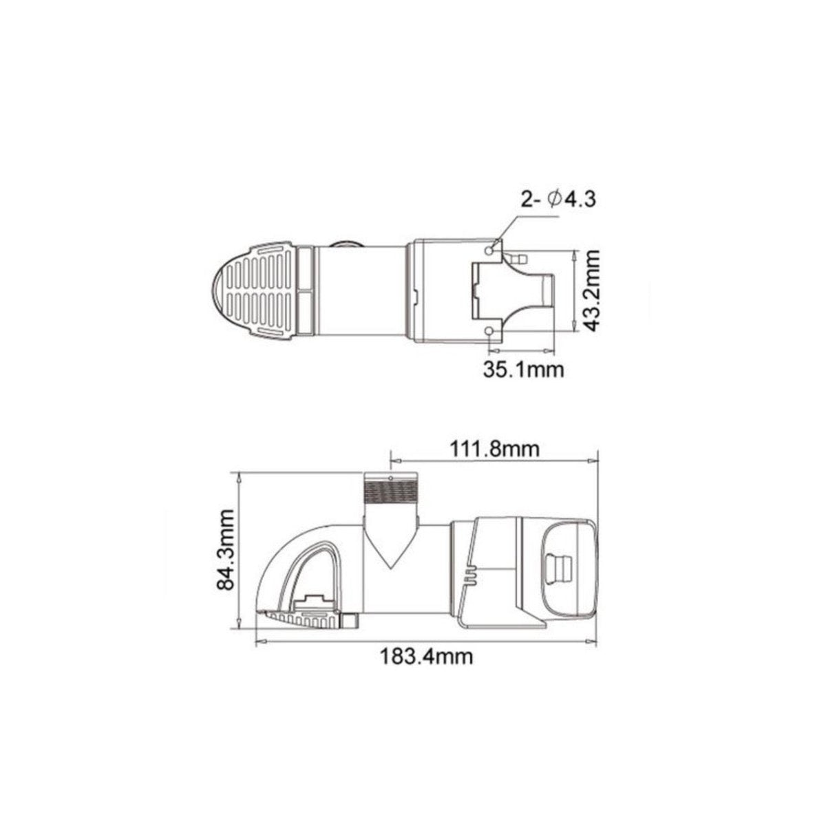 Länspump Lågprofil Auto Timer 800 Seaflo