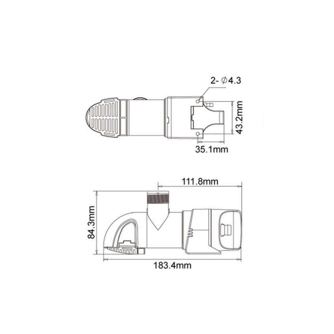 Länspump Lågprofil Auto Timer 800 Seaflo