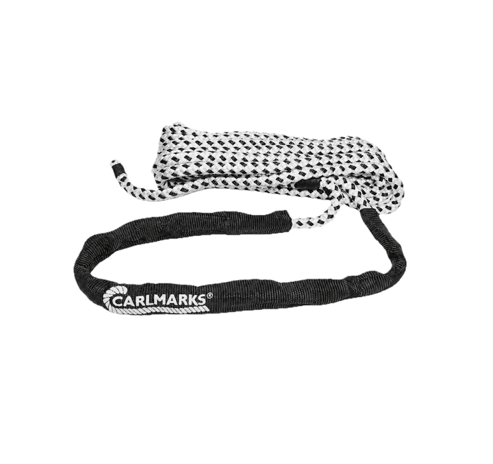 Marstrand Förtöjningslina 6 m x 12 mm - svart/vit polyester med splitsat öga
