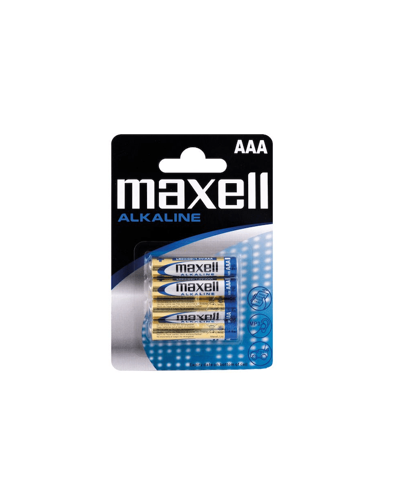 Maxell Alkaline AAA / LR 03 - batterier - 4st.