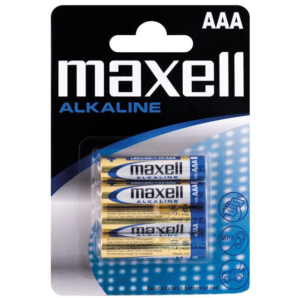 Maxell Alkaline AAA / LR 03 - batterier - 4st.