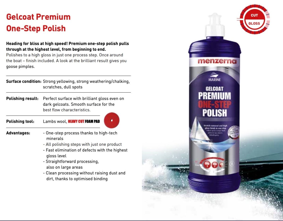 Menzerna Gelcoat Premium One Step Polish 1L