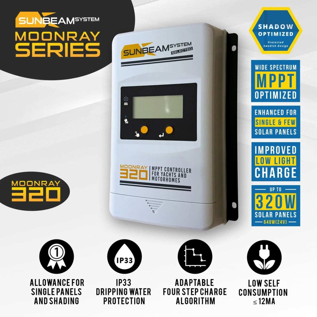 MoonRay Regulator för solpanel 320 watt