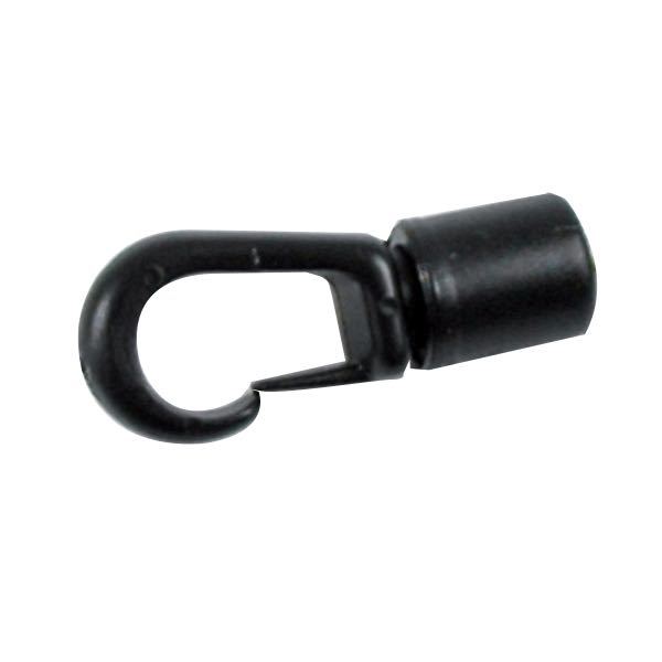 Nylonkrok svart för 5 - 6 mm elastisk