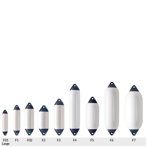 Polyform F - fender blå/svart topp