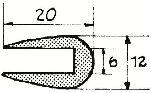 RELINGSLIST RL 4 SVART 12M