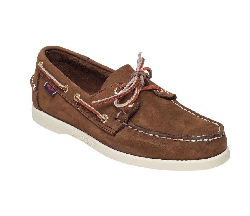 Sebago Docksides Portland Nubuck Dark Brown Herr
