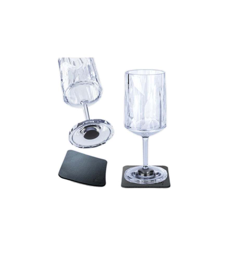 Silwy Magnetic Plastic Glass Wine 20 cl, 2 - pack