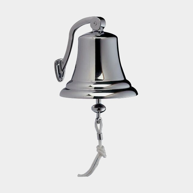 Skeppsklocka Deluxe – Förkromad mässing, Ø100 & Ø150 mm + fäste