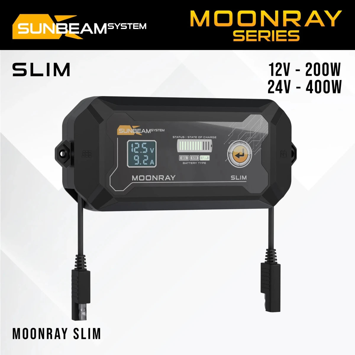 Sunbeam MoonRay Slim 15A MPPT Solcellsregulator med Bluetooth 12/24V