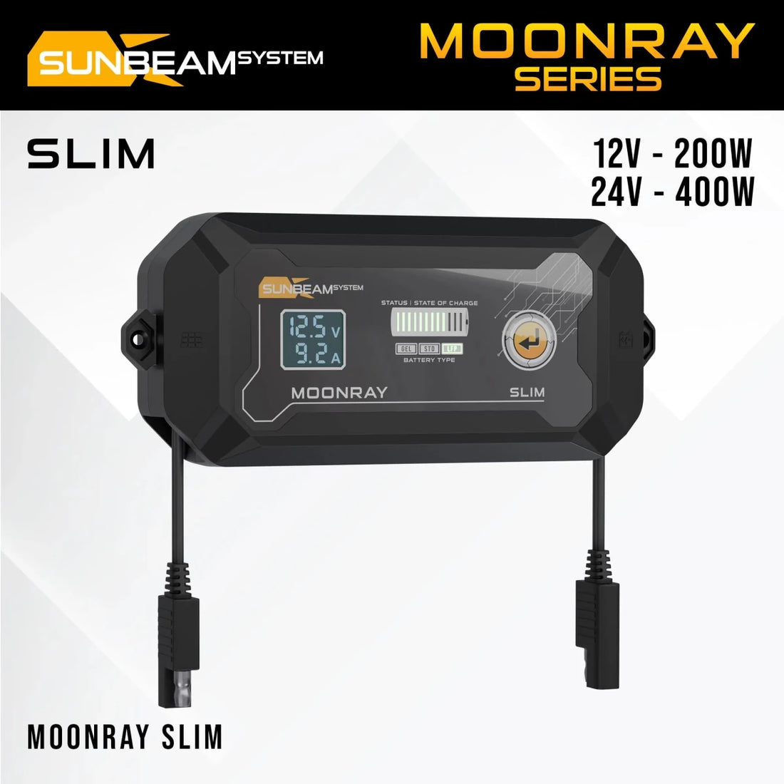 Sunbeam MoonRay Slim 15A MPPT Solcellsregulator med Bluetooth 12/24V