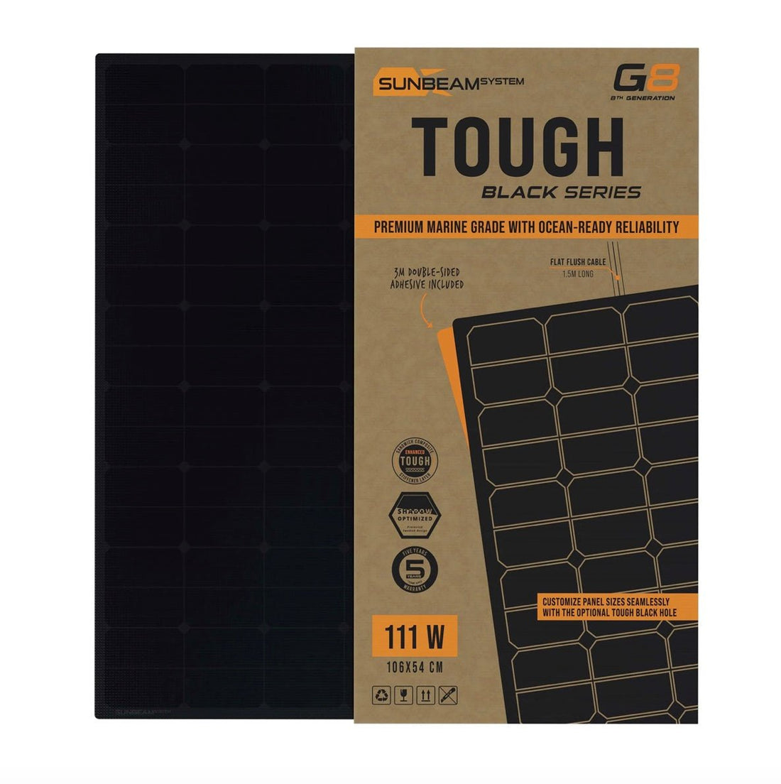 SUNBEAM solpanel Tough G8 111W - Black