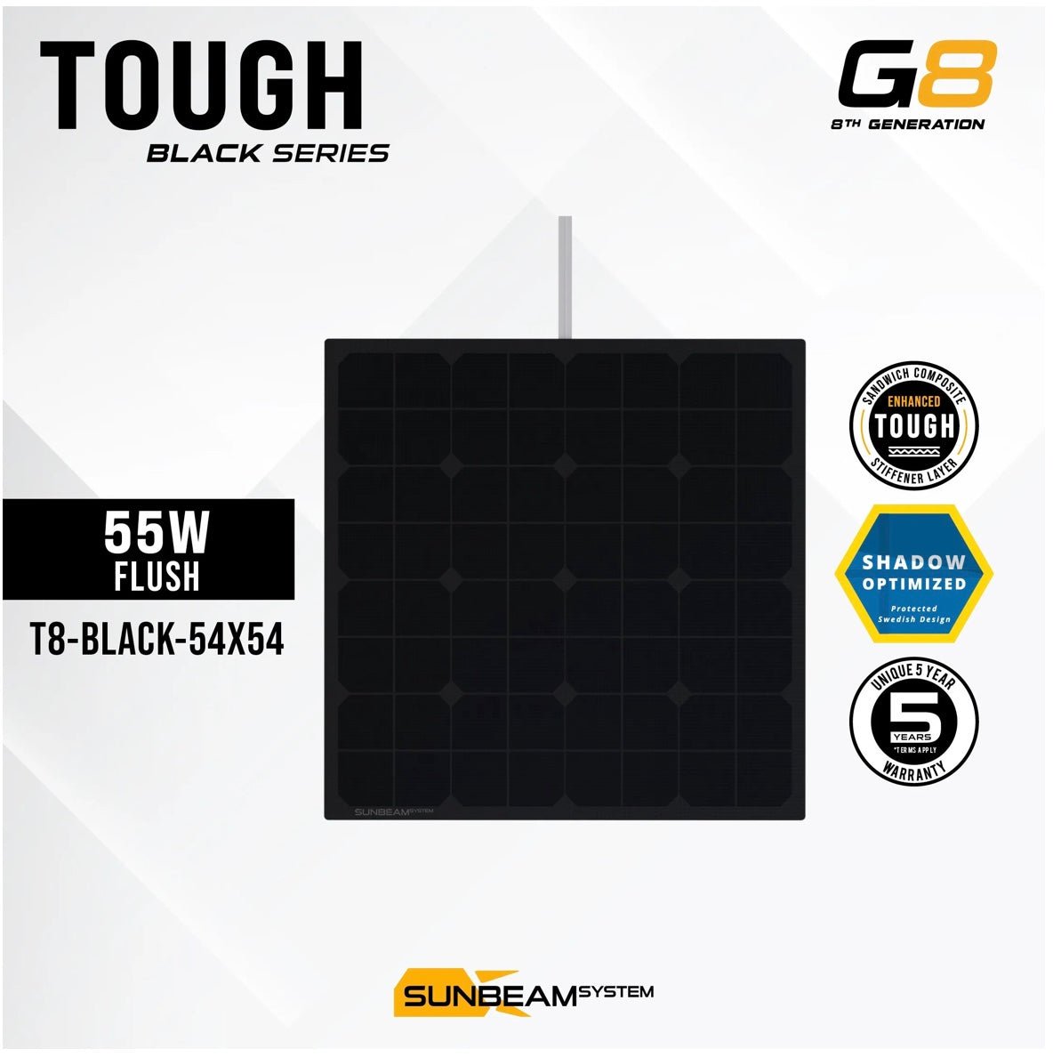 SUNBEAM solpanel Tough G8 55W - Black