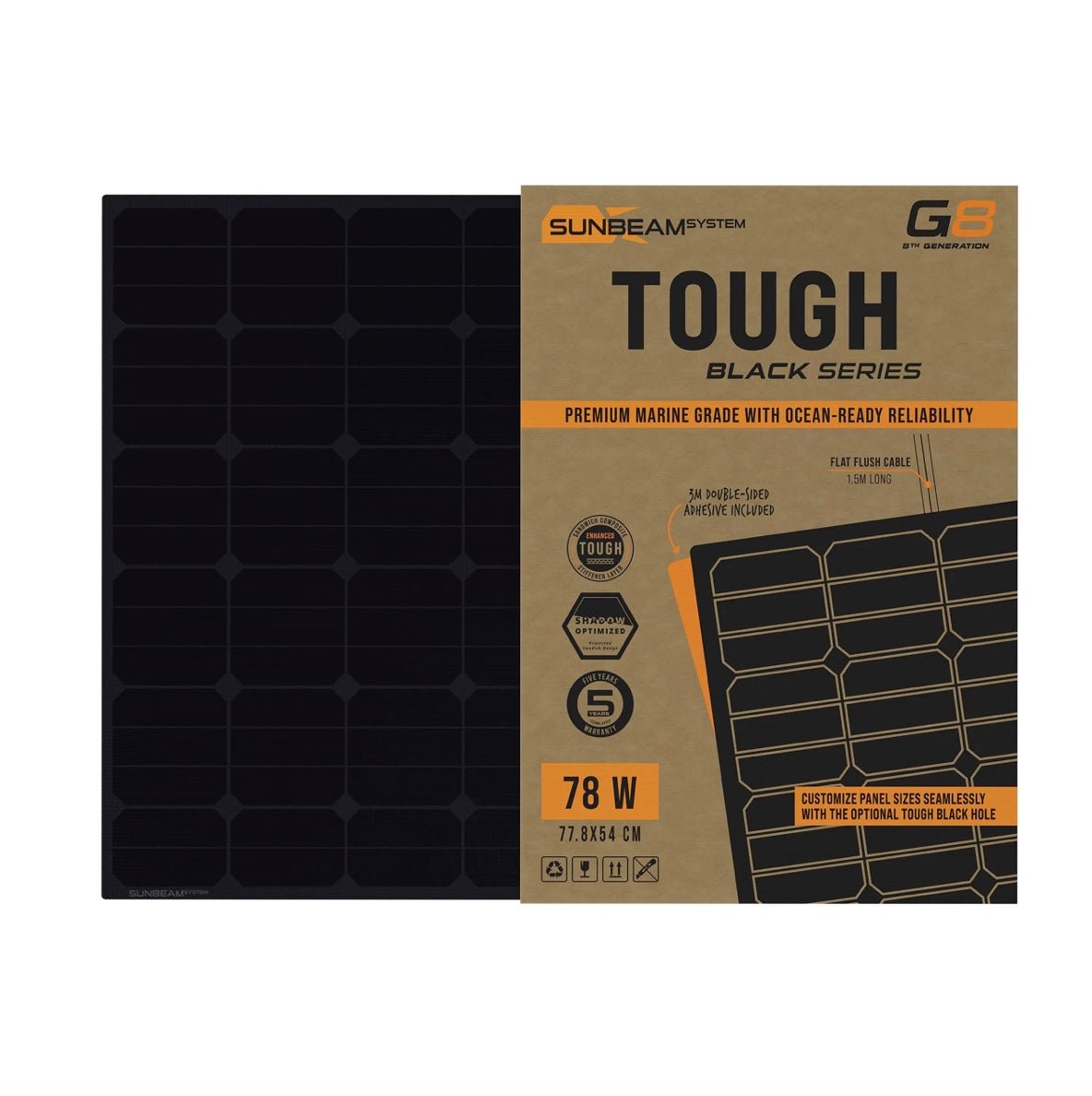SUNBEAM solpanel Tough G8 black 78W