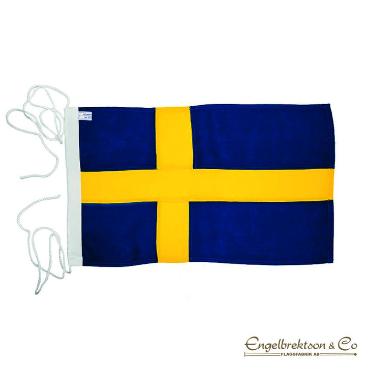 Svensk Båtflagga Premium Mörkare Blå